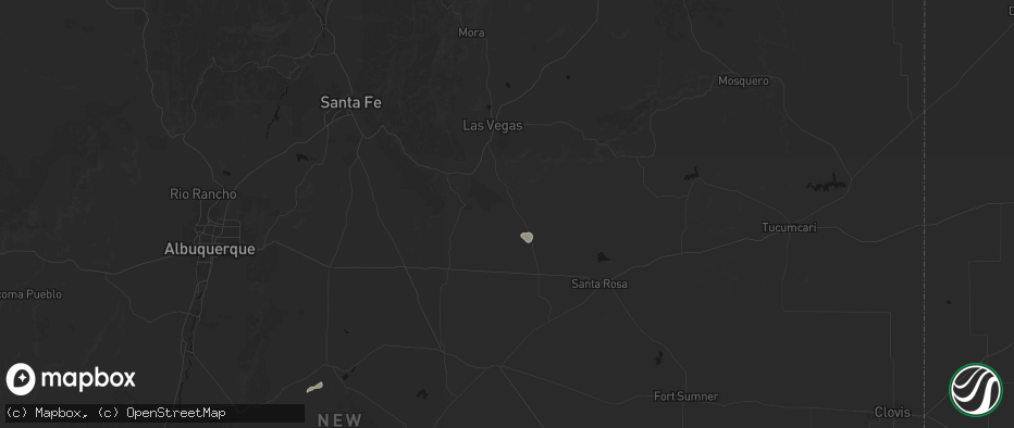 Hail map in Anton Chico, NM on July 17, 2026