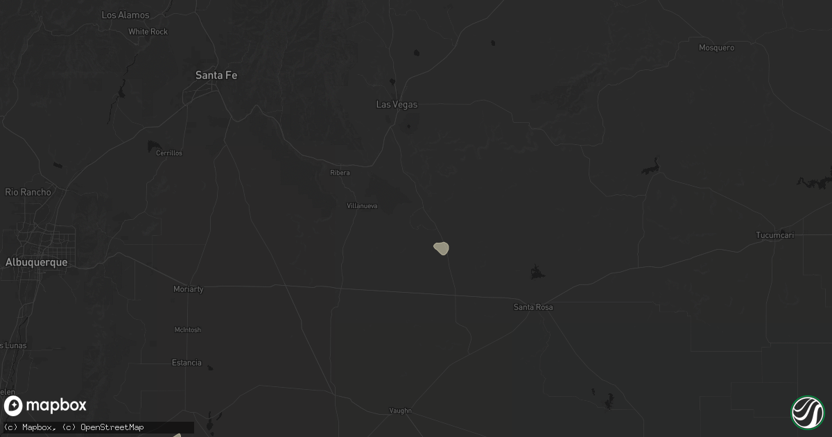 Hail map in Anton Chico, NM on July 17, 2026