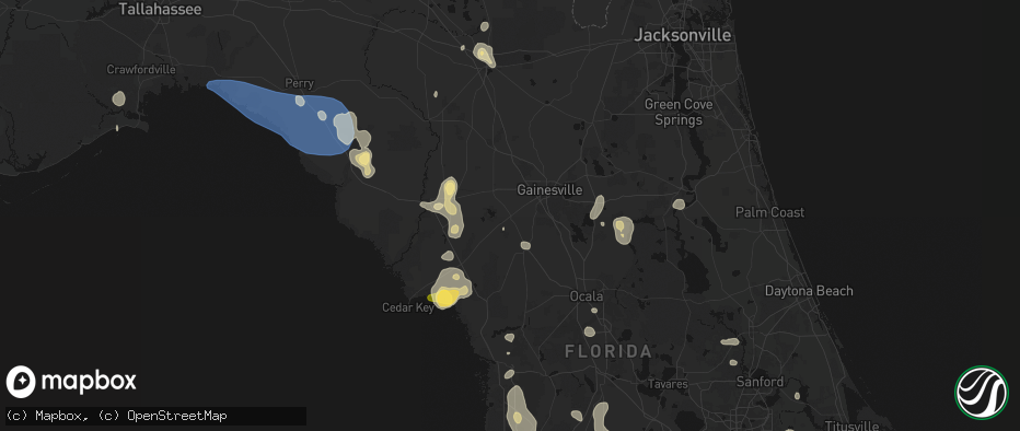 Hail map in Archer, FL on July 17, 2026