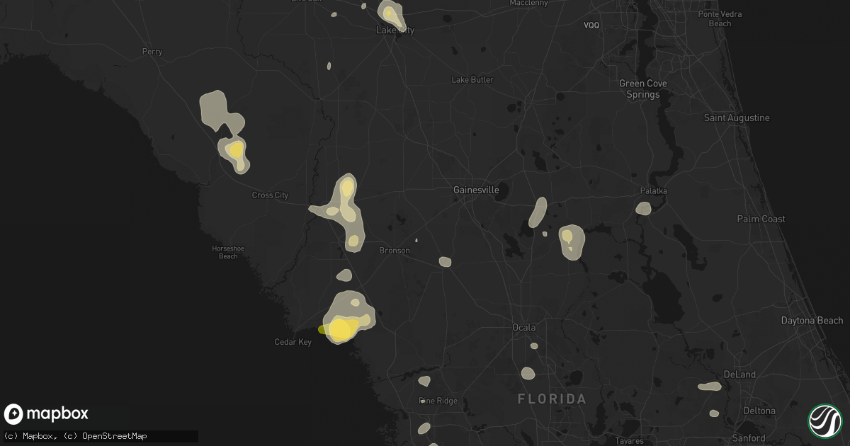 Hail map in Archer, FL on July 17, 2026