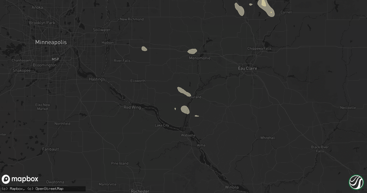 Hail map in Arkansaw, WI on July 17, 2026