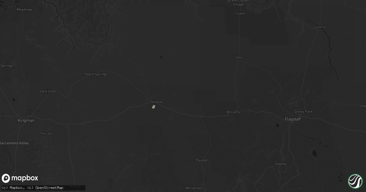 Hail map in Ash Fork, AZ on July 17, 2026