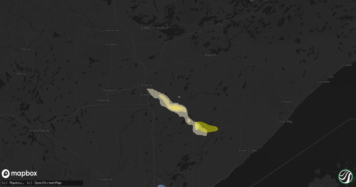 Hail map in Aurora, MN on July 17, 2026
