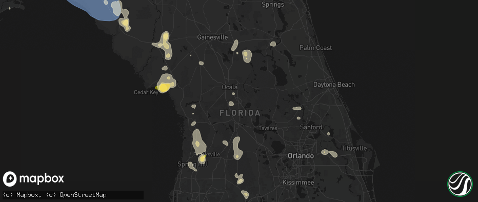 Hail map in Belleview, FL on July 17, 2026