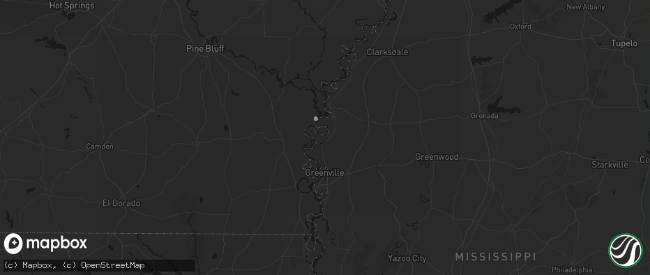 Hail map in Benoit, MS on July 17, 2026