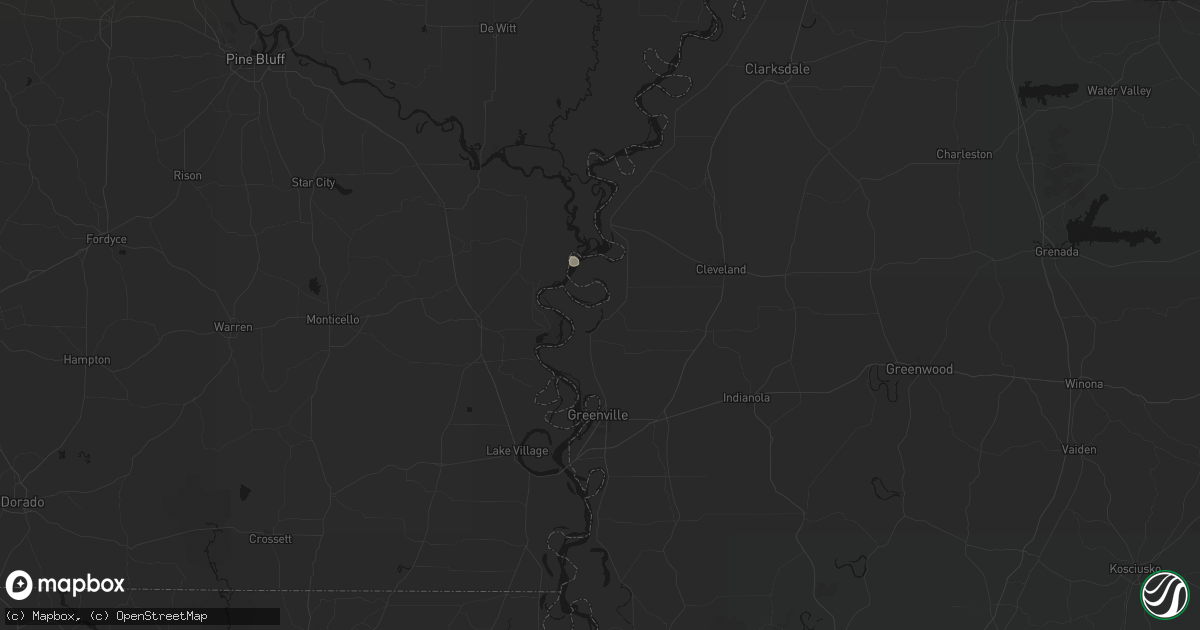 Hail map in Benoit, MS on July 17, 2026