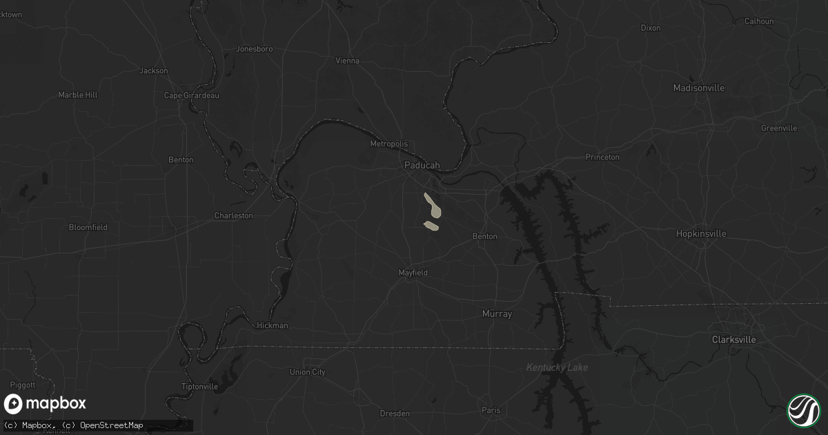 Hail map in Boaz, KY on July 17, 2026