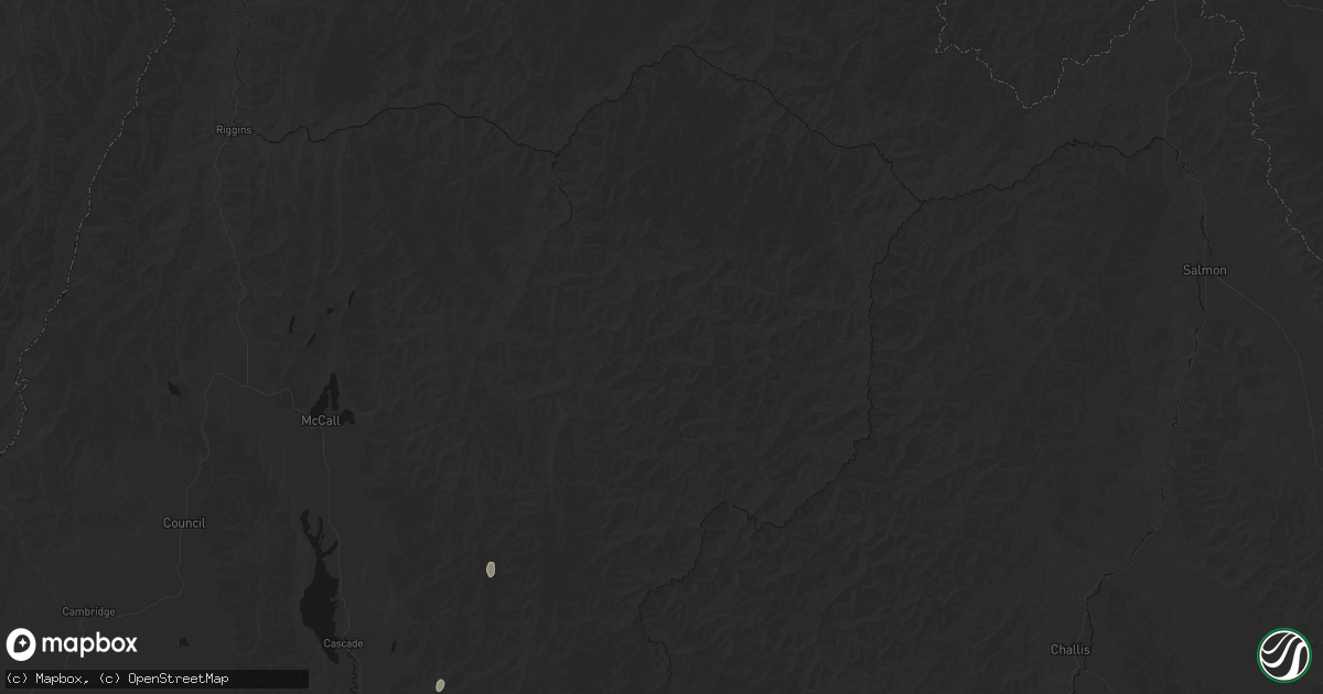 Hail map in Cascade, ID on July 17, 2026