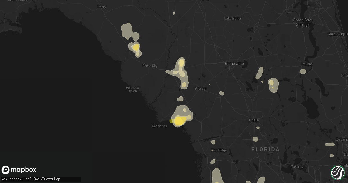 Hail map in Chiefland, FL on July 17, 2026