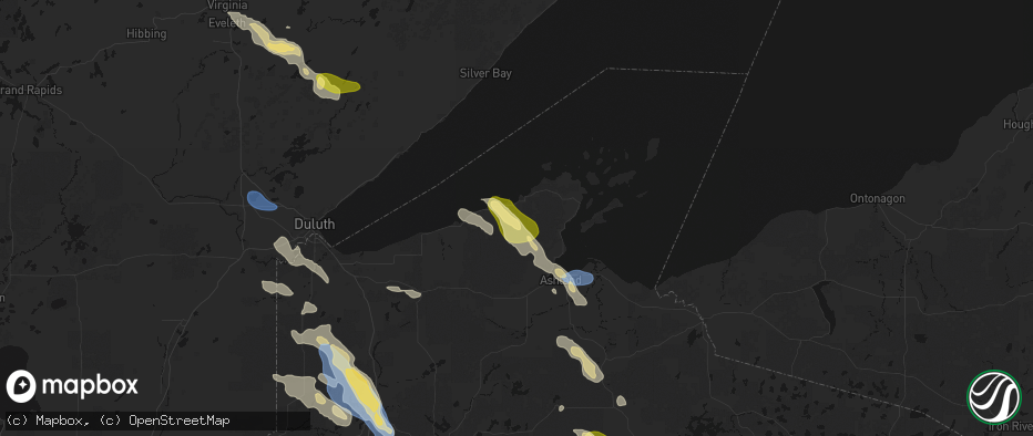 Hail map in Cornucopia, WI on July 17, 2026