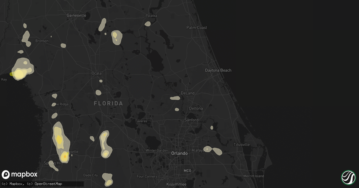 Hail map in Deland, FL on July 17, 2026