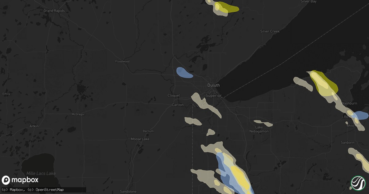 Hail map in Esko, MN on July 17, 2026