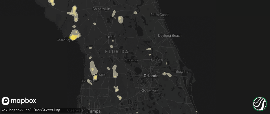 Hail map in Eustis, FL on July 17, 2026