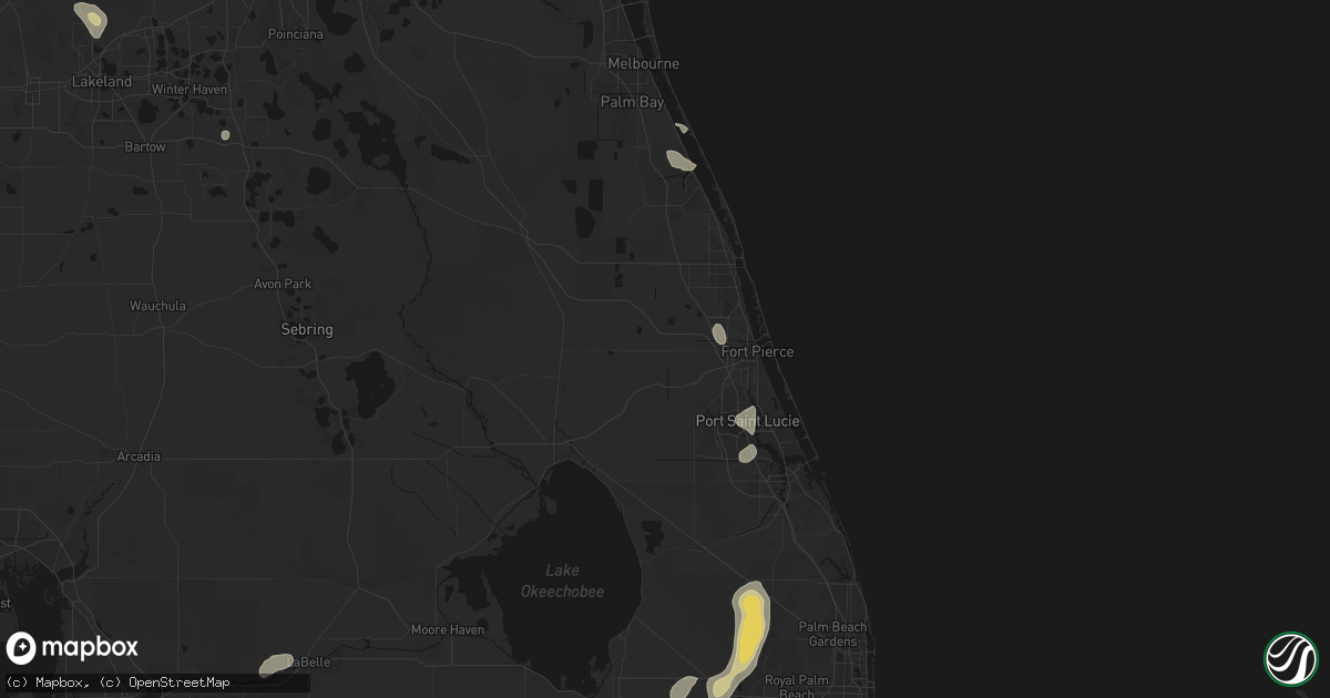 Hail map in Fort Pierce, FL on July 17, 2026