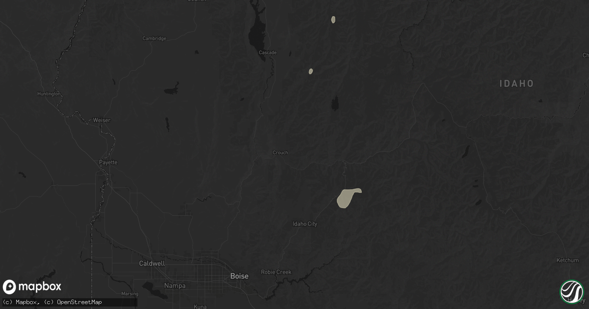 Hail map in Garden Valley, ID on July 17, 2026
