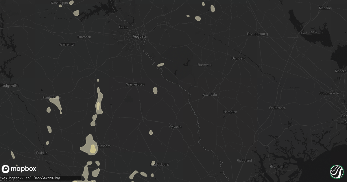 Hail map in Girard, GA on July 17, 2026