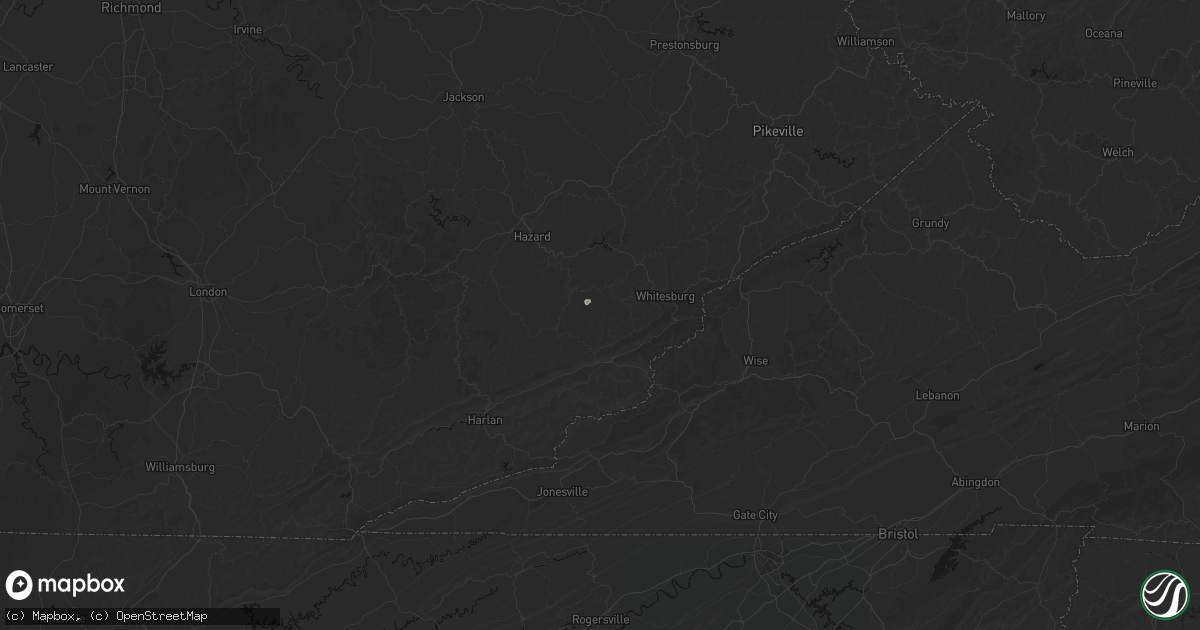 Hail map in Hallie, KY on July 17, 2026