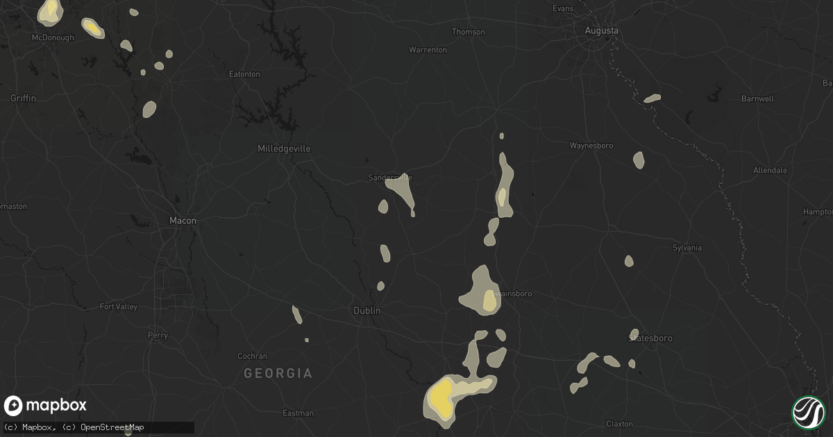 Hail map in Harrison, GA on July 17, 2026