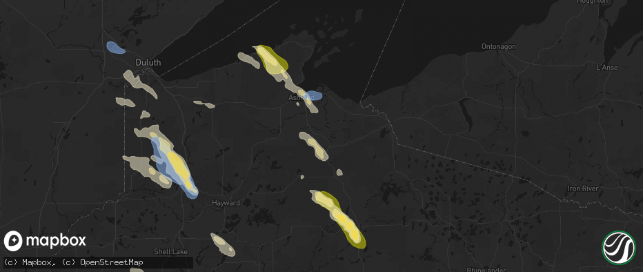 Hail map in High Bridge, WI on July 17, 2026