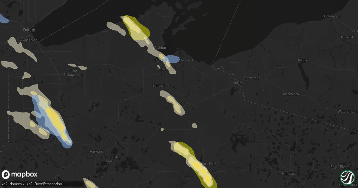 Hail map in High Bridge, WI on July 17, 2026