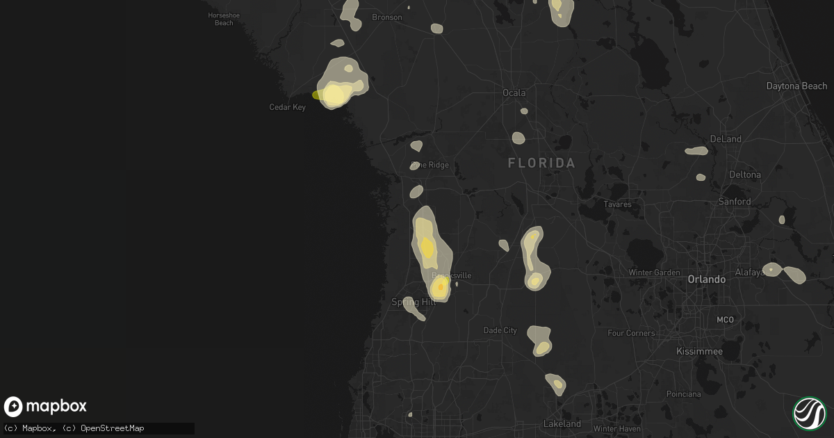 Hail map in Homosassa, FL on July 17, 2026
