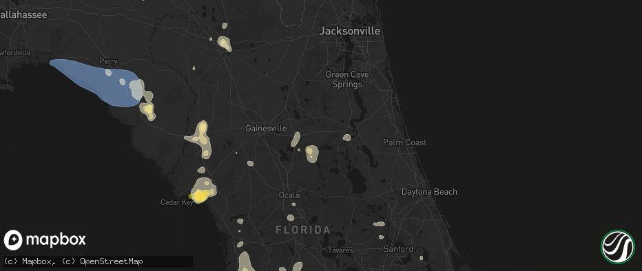 Hail map in Interlachen, FL on July 17, 2026