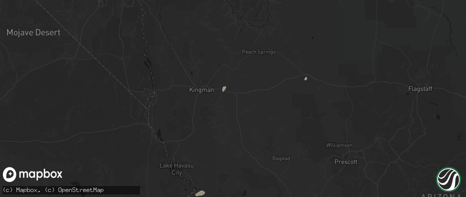 Hail map in Kingman, AZ on July 17, 2026