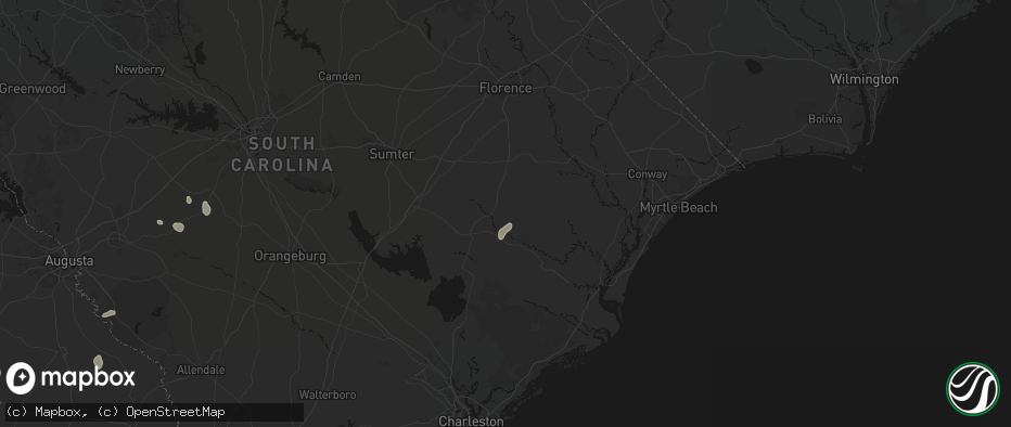 Hail map in Kingstree, SC on July 17, 2026