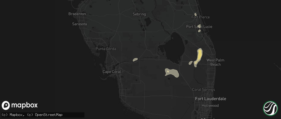 Hail map in Labelle, FL on July 17, 2026