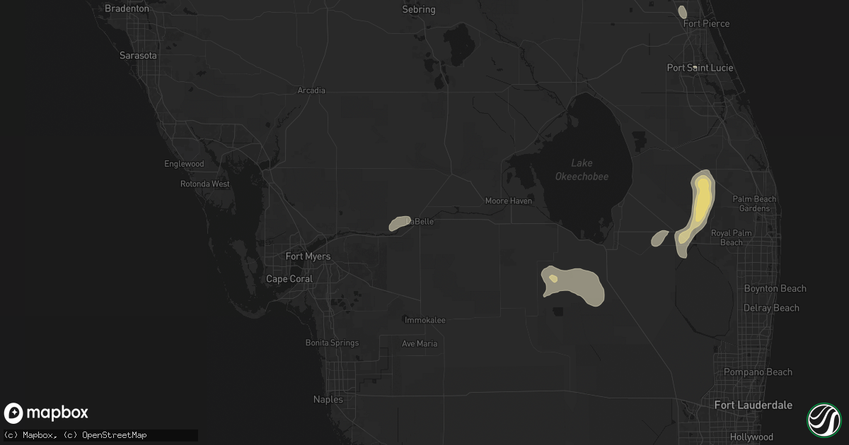 Hail map in Labelle, FL on July 17, 2026