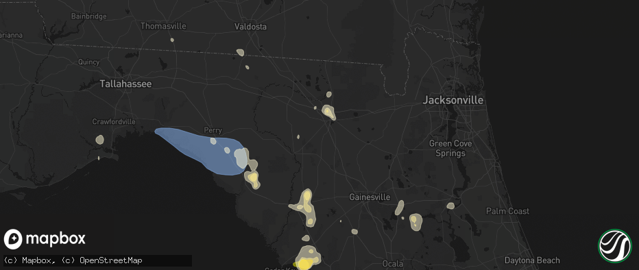Hail map in Lake City, FL on July 17, 2026