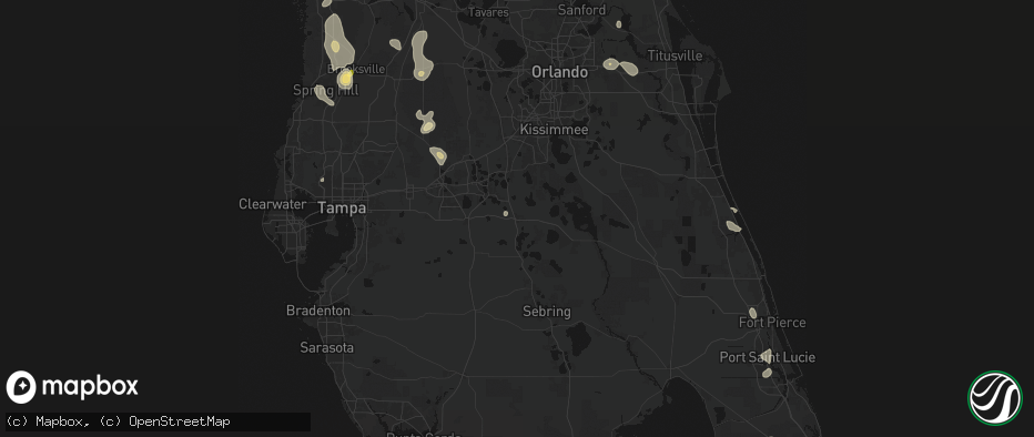 Hail map in Lake Wales, FL on July 17, 2026