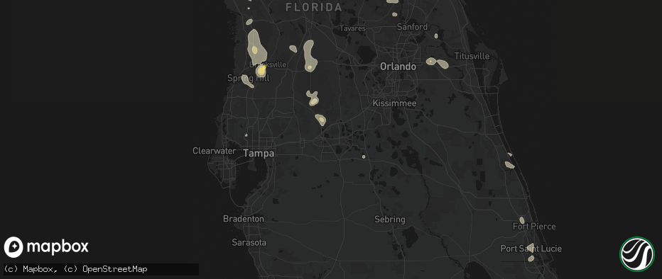 Hail map in Lakeland, FL on July 17, 2026