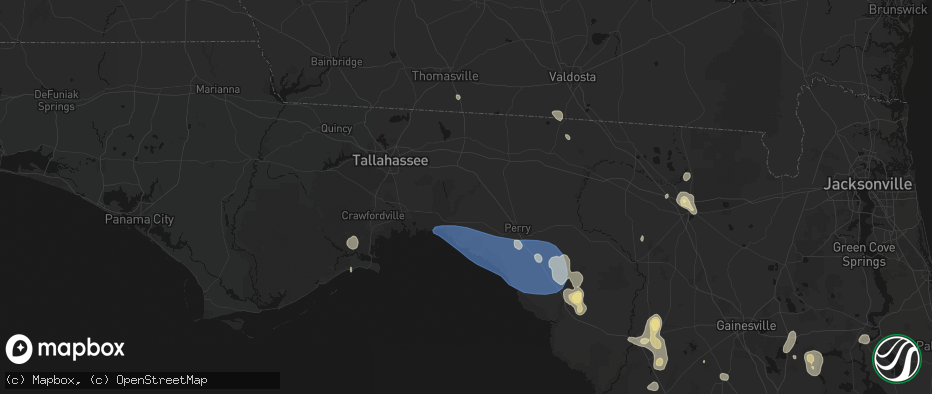 Hail map in Lamont, FL on July 17, 2026