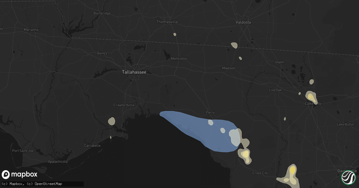 Hail map in Lamont, FL on July 17, 2026