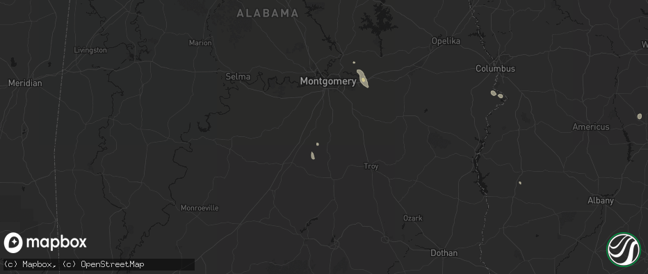 Hail map in Lapine, AL on July 17, 2026