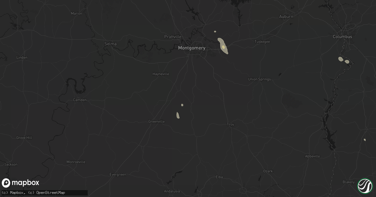 Hail map in Lapine, AL on July 17, 2026