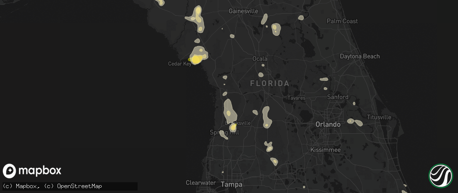 Hail map in Lecanto, FL on July 17, 2026