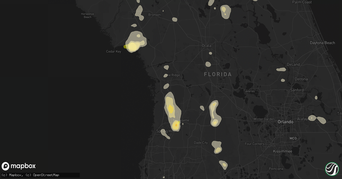 Hail map in Lecanto, FL on July 17, 2026