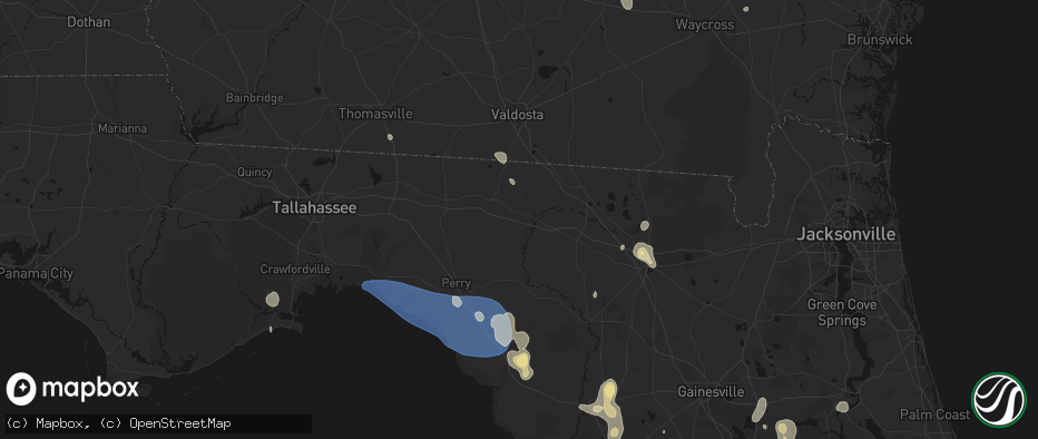 Hail map in Lee, FL on July 17, 2026