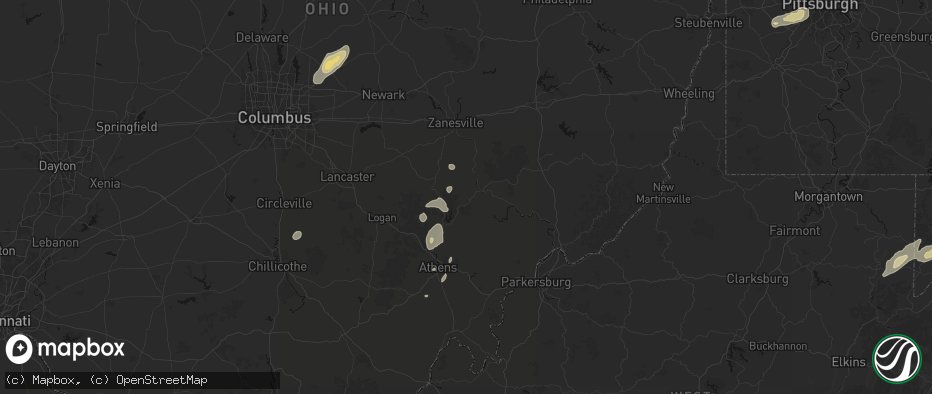 Hail map in Malta, OH on July 17, 2026