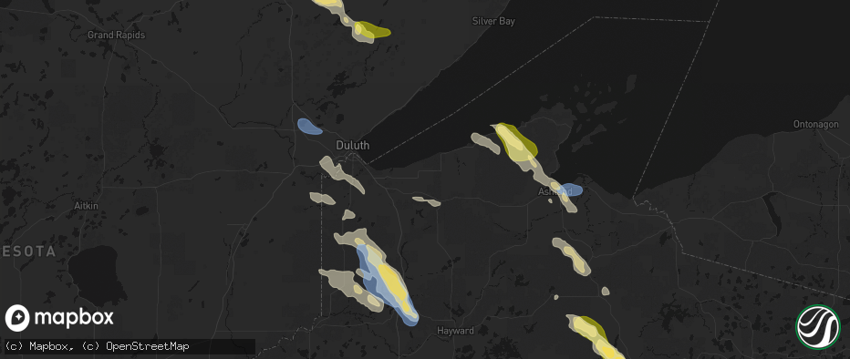 Hail map in Maple, WI on July 17, 2026