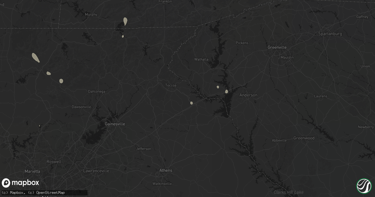 Hail map in Martin, GA on July 17, 2026