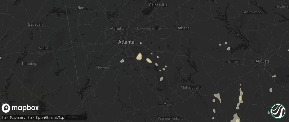 Hail map in Mcdonough, GA on July 17, 2026