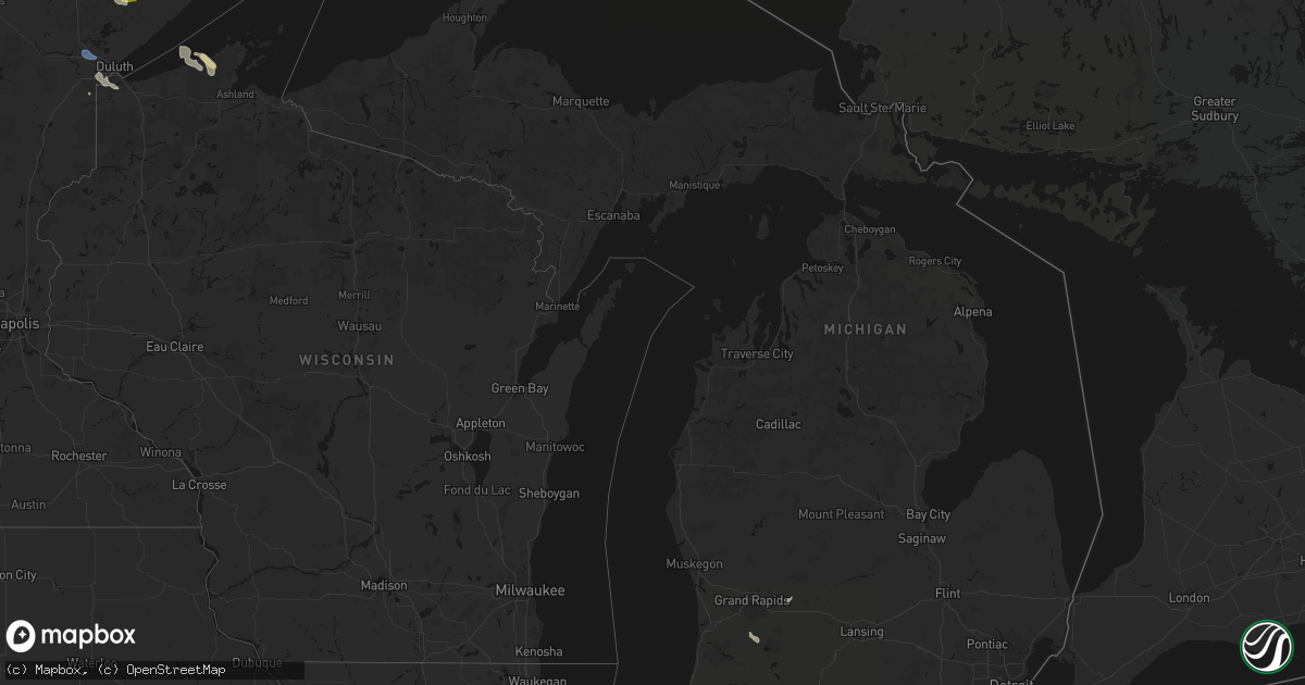 Hail map in Michigan on July 17, 2026