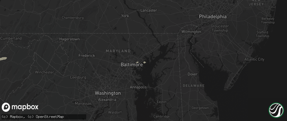 Hail map in Middle River, MD on July 17, 2026