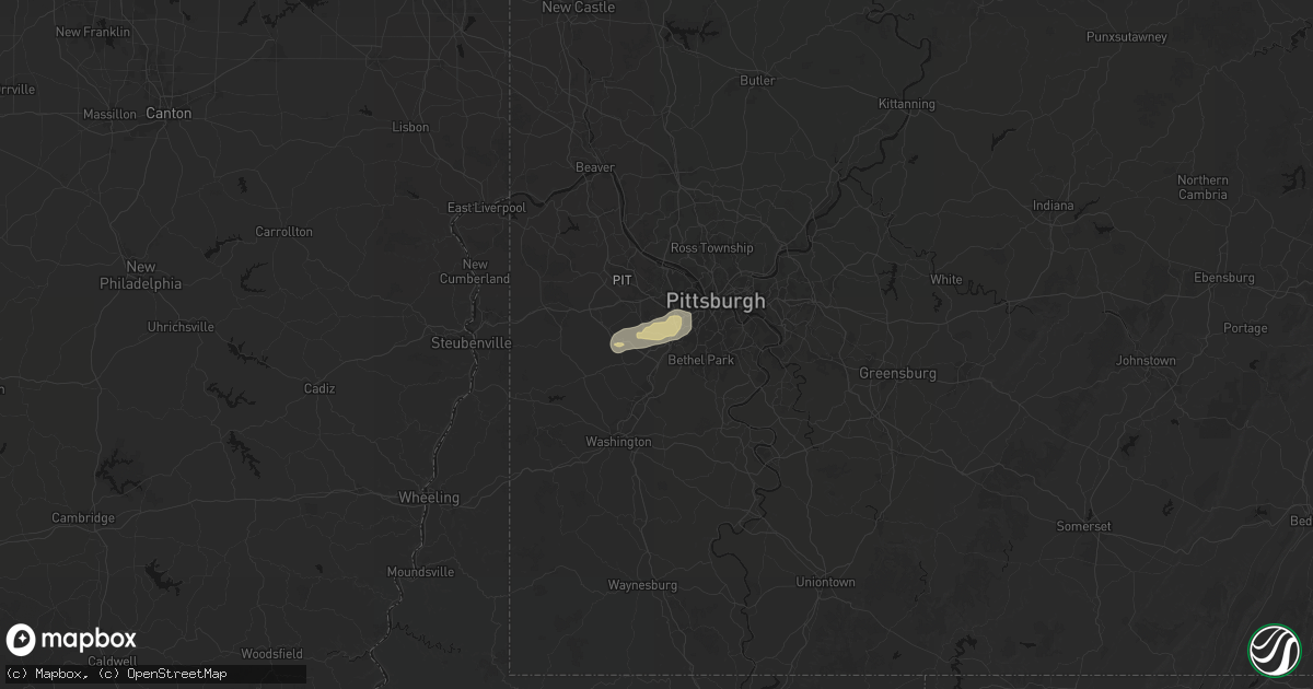 Hail map in Morgan, PA on July 17, 2026