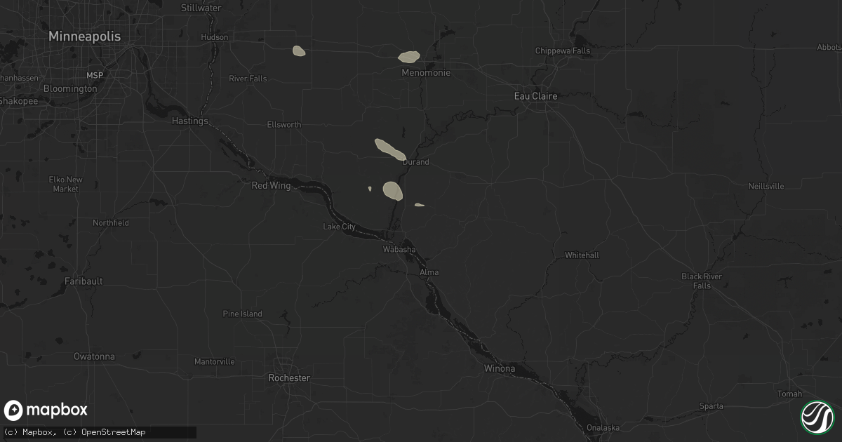 Hail map in Nelson, WI on July 17, 2026