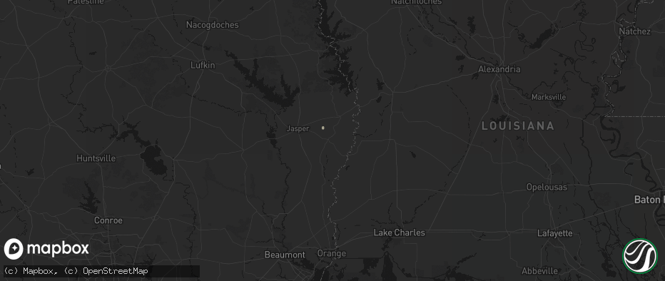 Hail map in Newton, TX on July 17, 2026