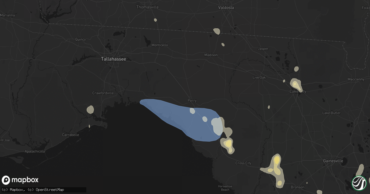 Hail map in Perry, FL on July 17, 2026